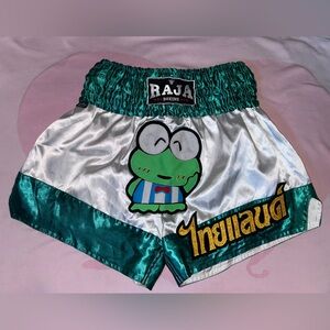 KEROPPI Raja Boxing Muy Thai Kickboxing Satin Shorts RARE
